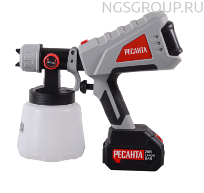 Краскопульт аккумуляторный АКП-20Li Ресанта (в комплекте 1 АКБ и ЗУ)